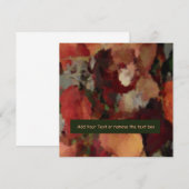 秋の水色抽象芸術ノートカード (正面/裏面)