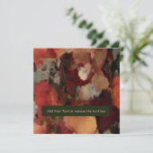 秋の水色抽象芸術ノートカード (スタンド正面)