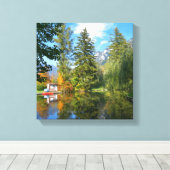 秋の池がよどむ キャンバスプリント (インサイチュ (ウッドフロア))