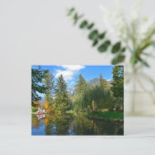 秋の池がよどむ ポストカード (スタンド正面)