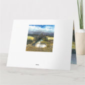 秋の池の水の色絵画の カード (裏面)