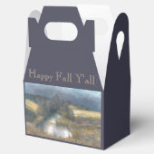 秋の池の水の色絵画の フェイバーボックス (オープン)