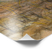 秋の池の水の色絵画の フォトプリント            (角)