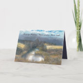 秋の池の水色 カード (正面)