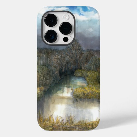 秋の池の水色 Case-Mate iPhoneケース (裏面)
