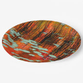 秋の池素朴秋の結婚式 ペーパープレート (アングル)