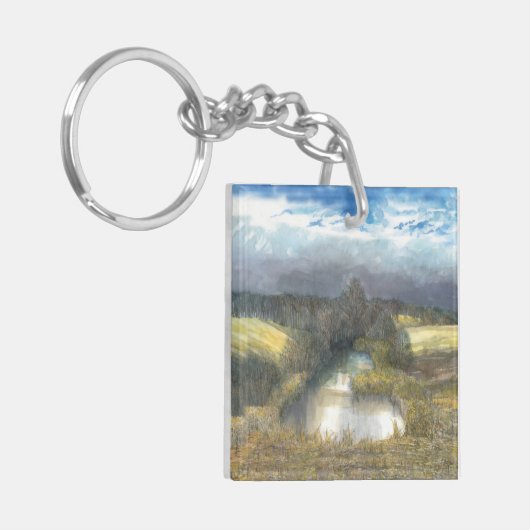 秋の池 キーホルダー (正面左)