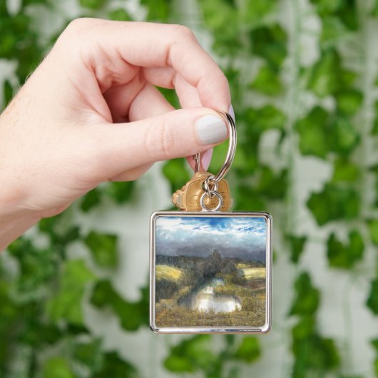 秋の池 キーホルダー (手)