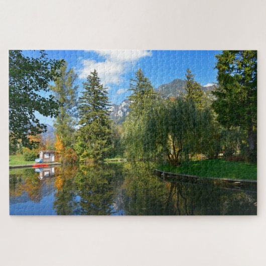 秋の池 ジグソーパズル (横)