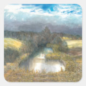 秋の池 スクエアシール (正面)