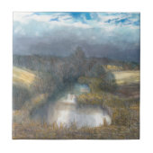 秋の池 タイル (正面)