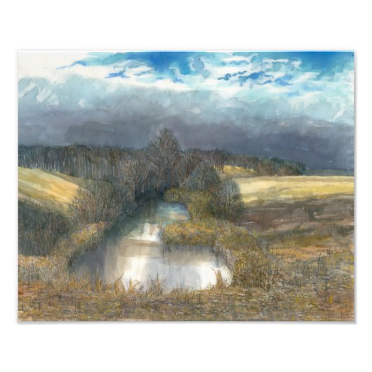 秋の池 フォトプリント            (正面)