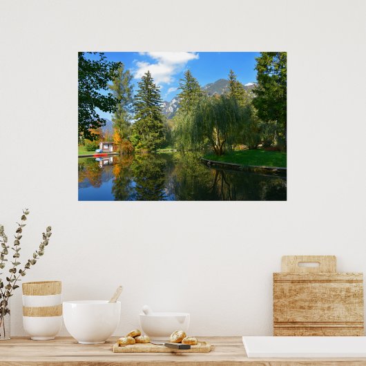 秋の池 ポスター (キッチン)