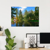 秋の池 ポスター (ホームオフィス)