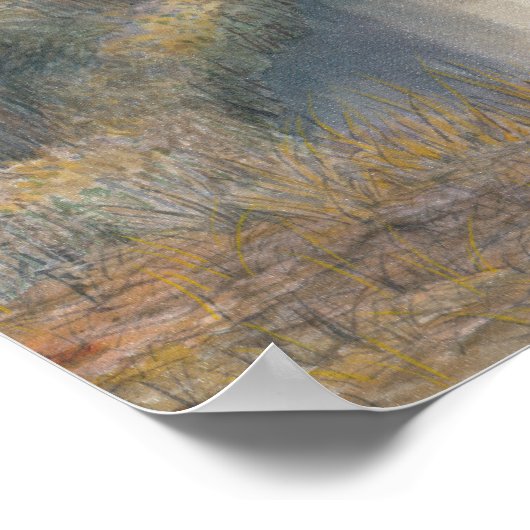 秋の池 ポスター (角)