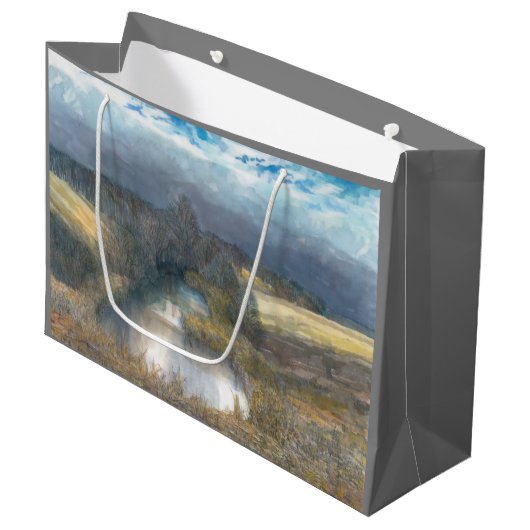 秋の池 ラージペーパーバッグ (正面アングル)