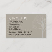 秋の池 名刺 (裏面)