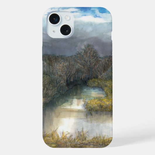 秋の池 iPhoneケース (裏面)