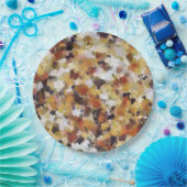 秋の油抽象芸術 ペーパープレート (パーティー)