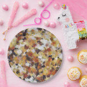 秋の油抽象芸術 ペーパープレート (パーティー)