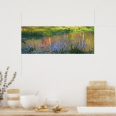 秋の沼の反射 ポスター (キッチン)