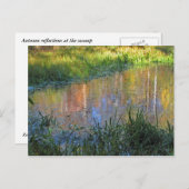 秋の沼の反省 ポストカード (正面/裏面)