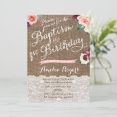 秋の洗礼 初誕生日パーティー 女の子 招待状 (スタンド正面)