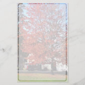 秋の消防署による消防車 便箋 (正面)