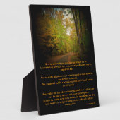 秋の涼風風景風景詩イーゼル写真 フォトプラーク (側面)