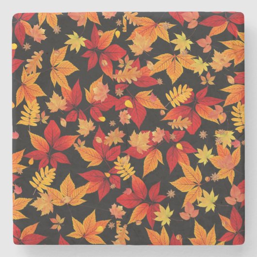 秋の深夜 ストーンコースター (正面)