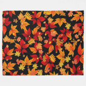 秋の深夜 フリースブランケット (正面(横))