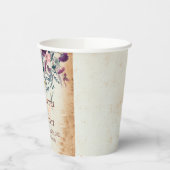 秋の混合水色フローラ結婚ズ 紙コップ (左)