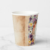 秋の混合水色フローラ結婚ズ 紙コップ (右)