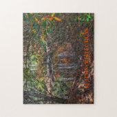 秋の渓流反射の写真 ジグソーパズル (縦)