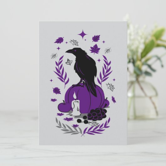 秋の渡り – ゴシック様式のハロウィーンソイレ 招待状 (スタンド正面)