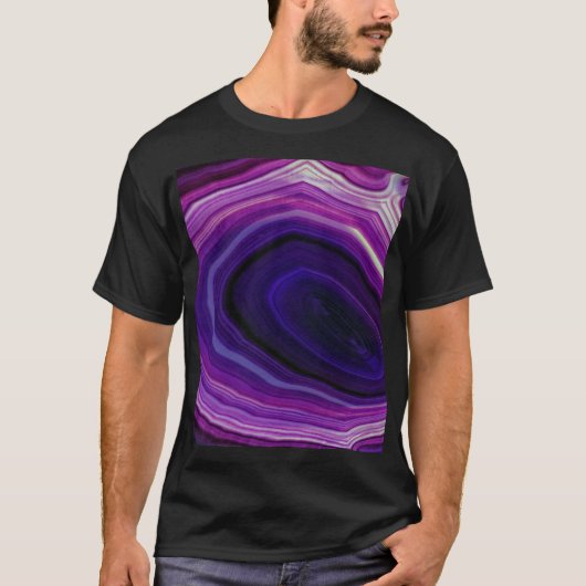秋の渦巻き紫色の泥 Tシャツ (正面)