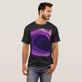 秋の渦巻き紫色の泥 Tシャツ (正面フル)