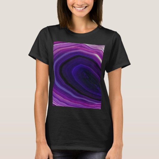 秋の渦巻き紫色の泥 Tシャツ (正面)
