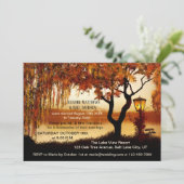 秋の湖での結婚式後だけの招待状 招待状 (スタンド正面)