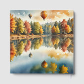 秋の湖に浮かぶ熱気球 ゲストブック (裏面)