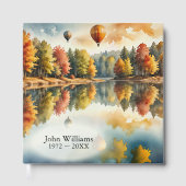 秋の湖に浮かぶ熱気球 ゲストブック (正面)