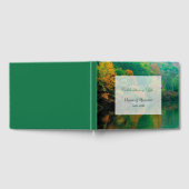 秋の湖のシーンお祝いの記念碑 ゲストブック (全面)