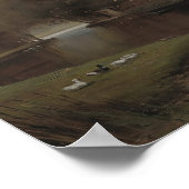 秋の湖のプリント、紅葉のウォールアート、ファームハウス ポスター (角)