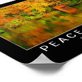 秋の湖の反射：心の平和 ポスター (角)