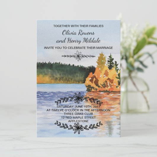 秋の湖への招待 招待状 (スタンド正面)