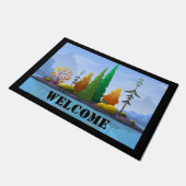 秋の湖アイランドウェルカムドアマット ドアマット (アングル)