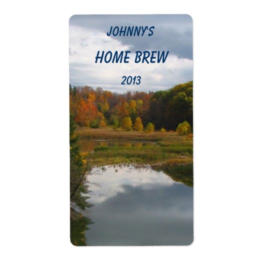 秋の湖ビアラベル ラベル (正面)