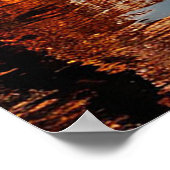 秋の湖舟 ポスター (角)