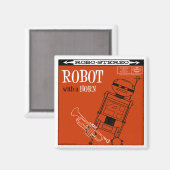 秋の湖「ホーン付きロボット」マグネット マグネット (正面/裏面)