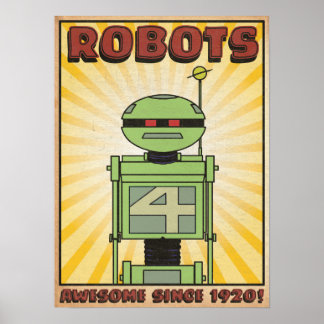 秋の湖「ロボット」ポスター ポスター